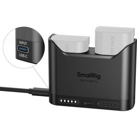 SmallRig 5490 - dwukanałowa ładowarka do akumulatorów Canon LP-E6/LP-E6P/LP-E6N/LP-E6NH